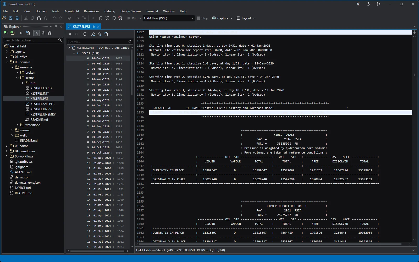 Run log