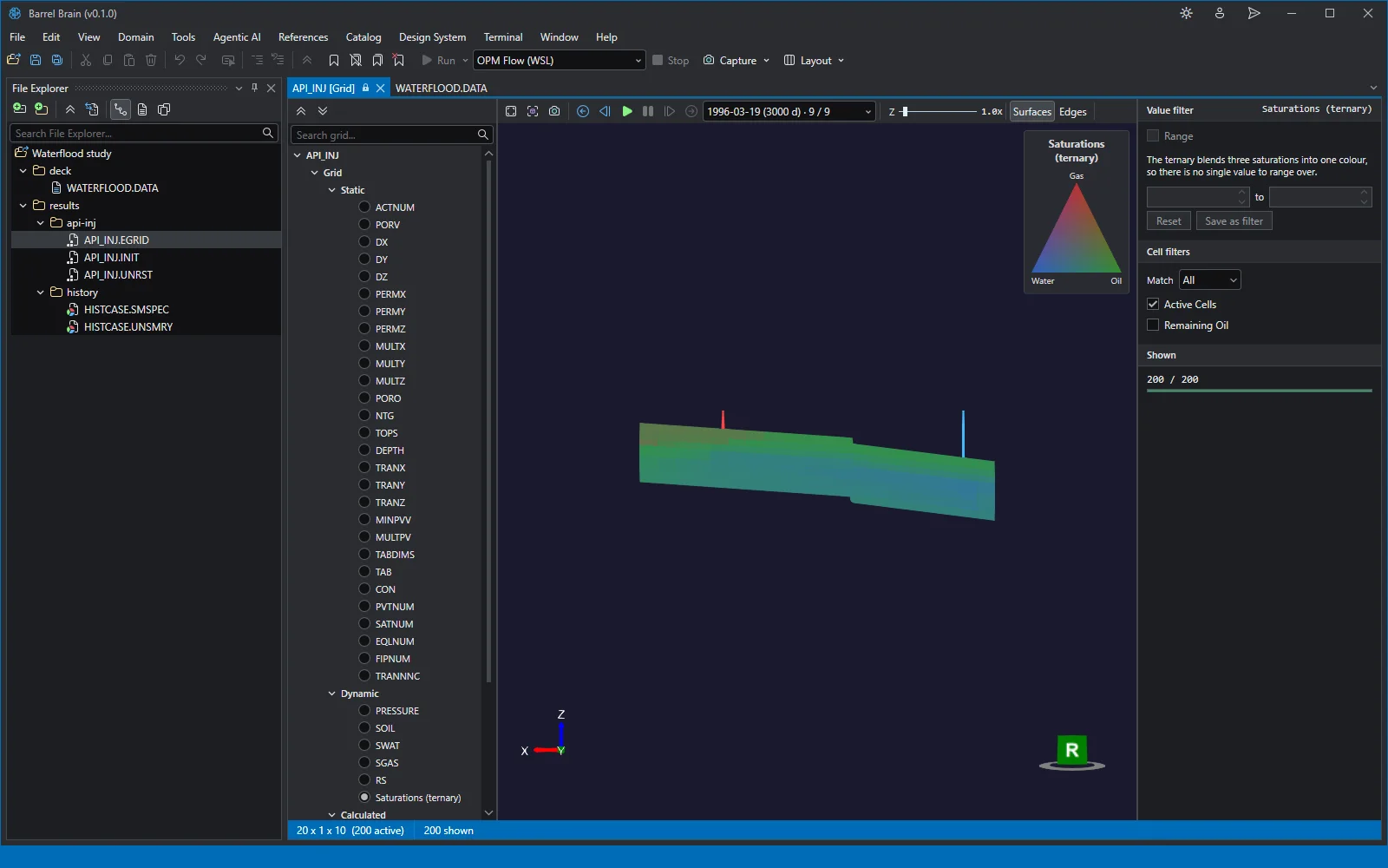 The grid in 3D